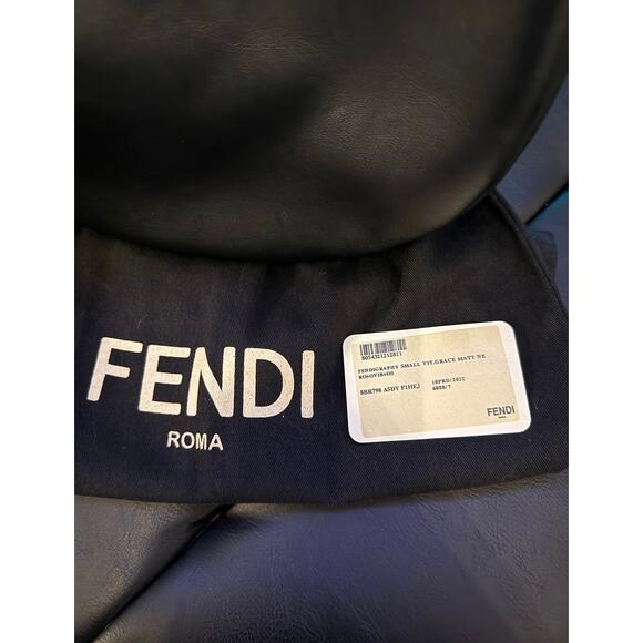 Fendigraphy Small Black & Gold Leather Bag - Picture 8 of 9